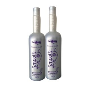Tratamento Progressiva Smooth Kellan para alisamento e brilho, com dois frascos