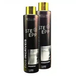 Kit Progressiva Step I e II Kellan, com shampoo e tratamento para cabelos lisos e brilhantes